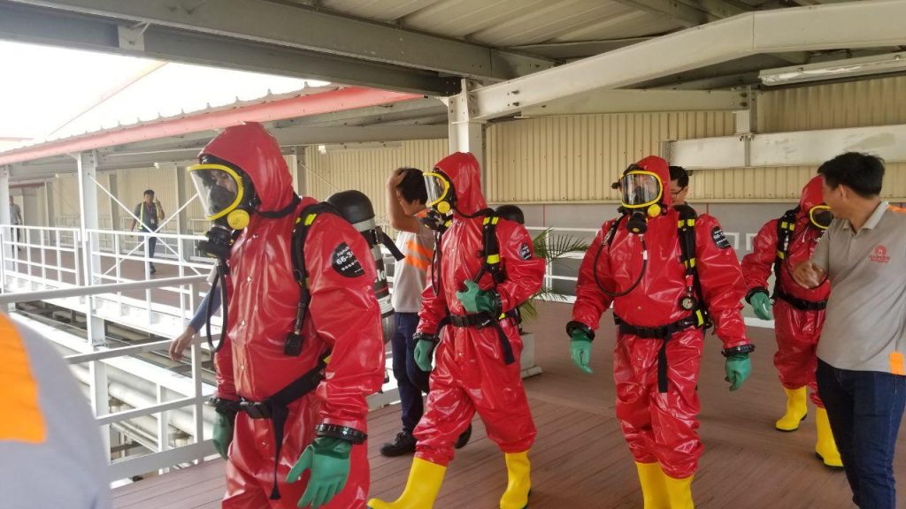 Chemical Splash Suit Training